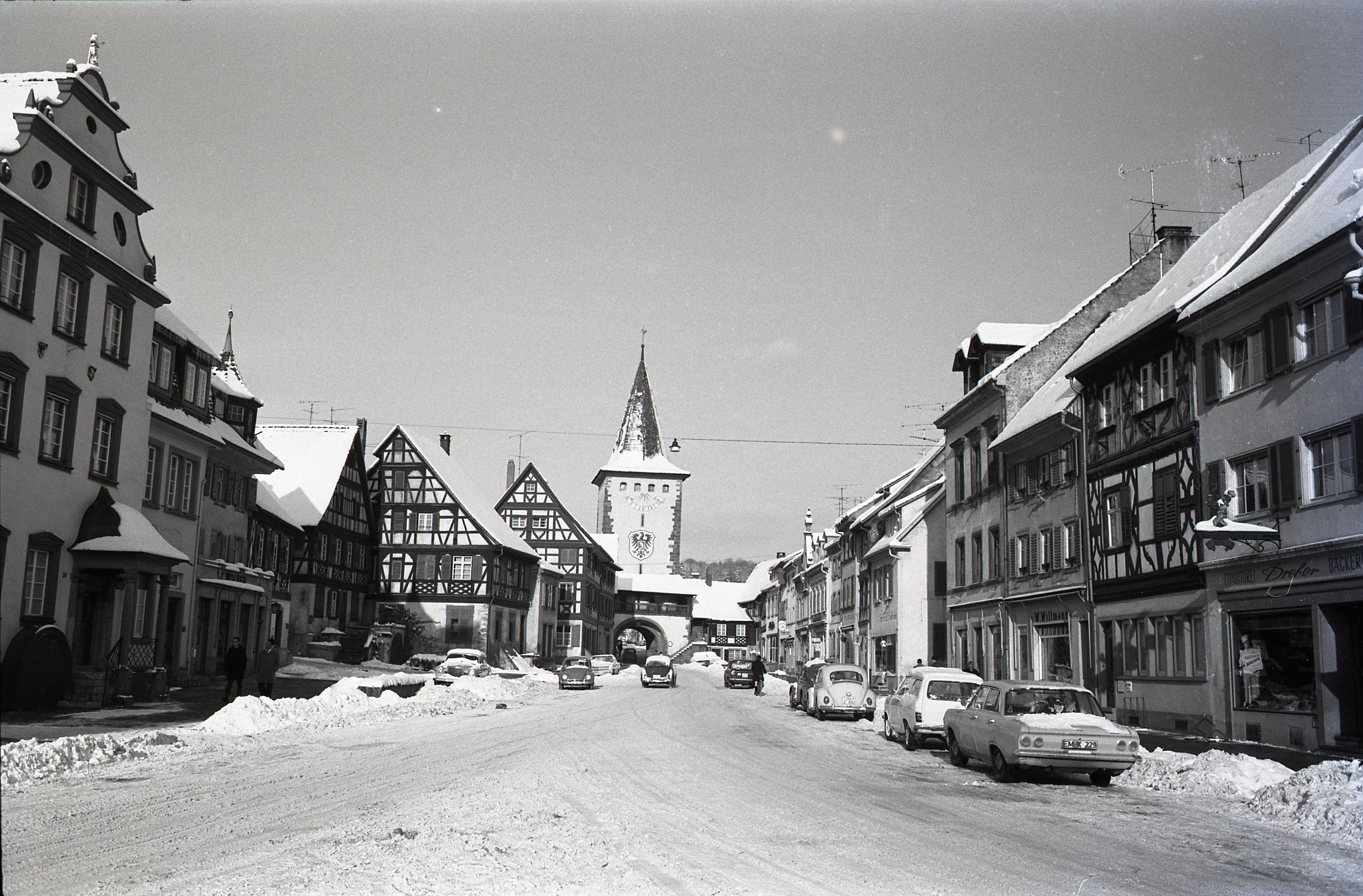 Winterliches Gengenbach 1968 von Friedrich Strohm 
